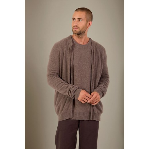 Perfect Cashmere Kaszmirowy kardigan &quot;Polnoon&quot; w kolorze szarobrązowym ze sklepu Limango Polska w kategorii Swetry męskie - zdjęcie 187718705