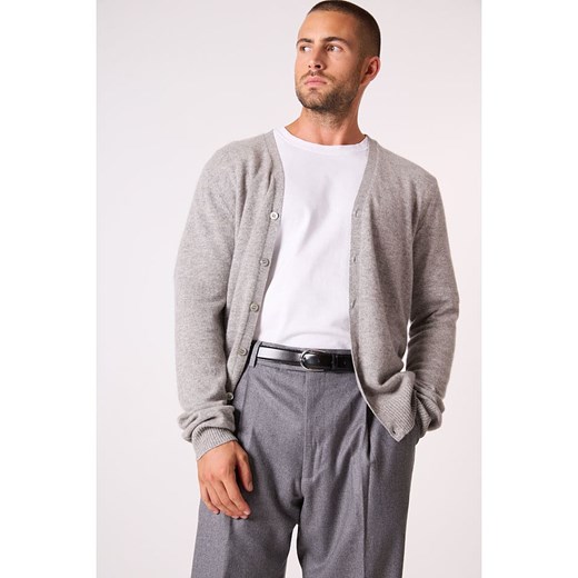 Perfect Cashmere Kaszmirowy kardigan &quot;Errol&quot; w kolorze jasnoszarym ze sklepu Limango Polska w kategorii Swetry męskie - zdjęcie 187718805