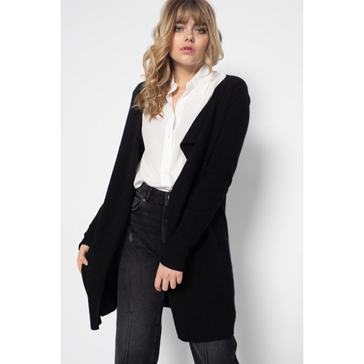 Perfect Cashmere Kaszmirowy kardigan &quot;Abigail&quot; w kolorze czarnym ze sklepu Limango Polska w kategorii Swetry damskie - zdjęcie 187718829