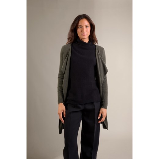 Perfect Cashmere Kaszmirowy kardigan &quot;Abigail&quot; w kolorze khaki ze sklepu Limango Polska w kategorii Swetry damskie - zdjęcie 187718839