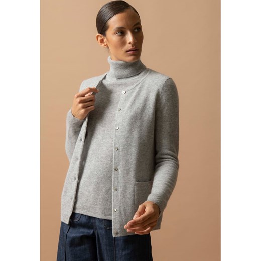 Perfect Cashmere Kaszmirowy kardigan w kolorze szarym ze sklepu Limango Polska w kategorii Swetry damskie - zdjęcie 187718877