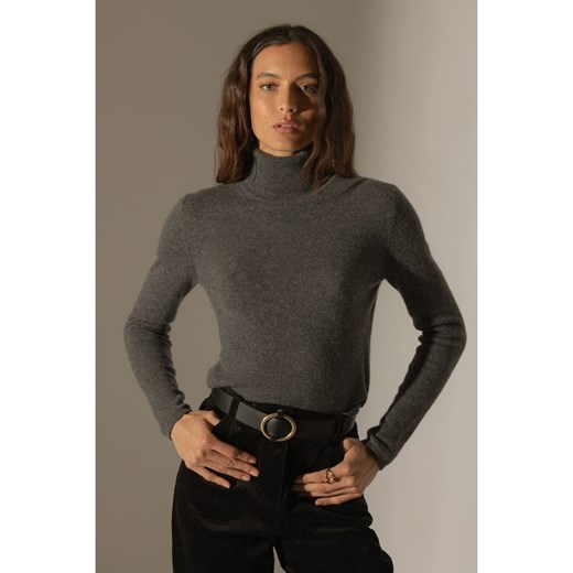 Perfect Cashmere Kaszmirowy golf w kolorze antracytowym ze sklepu Limango Polska w kategorii Swetry damskie - zdjęcie 187718888