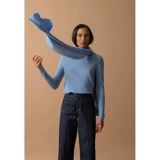 Perfect Cashmere Kaszmirowy golf &quot;Ashley&quot; w kolorze błękitnym ze sklepu Limango Polska w kategorii Swetry damskie - zdjęcie 187718945