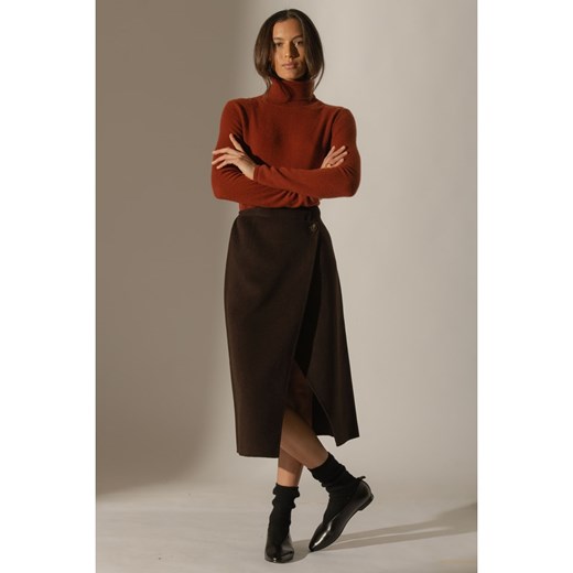 Perfect Cashmere Kaszmirowy golf w kolorze ceglanym ze sklepu Limango Polska w kategorii Swetry damskie - zdjęcie 187718958