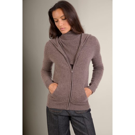 Perfect Cashmere Kaszmirowy kardigan &quot;Emma&quot; w kolorze szarobrązowym ze sklepu Limango Polska w kategorii Swetry damskie - zdjęcie 187719039