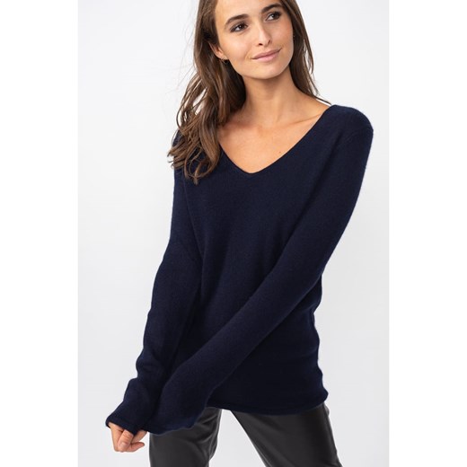 Perfect Cashmere Kaszmirowy sweter &quot;Gaby&quot; w kolorze granatowym ze sklepu Limango Polska w kategorii Swetry damskie - zdjęcie 187719067