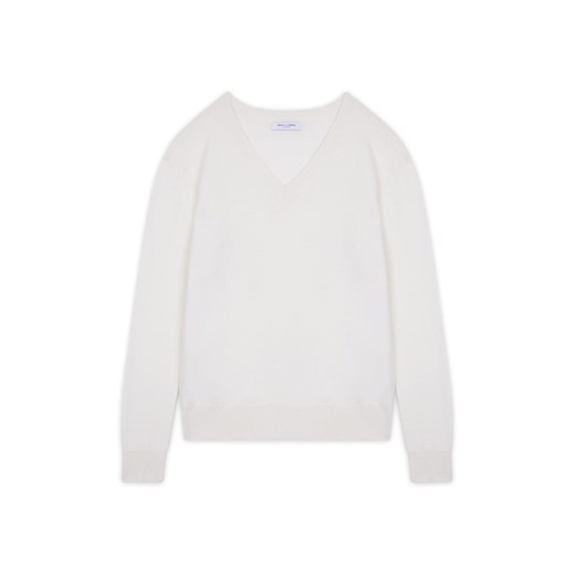 Perfect Cashmere Kaszmirowy sweter &quot;Kalie&quot; w kolorze białym ze sklepu Limango Polska w kategorii Swetry damskie - zdjęcie 187719138