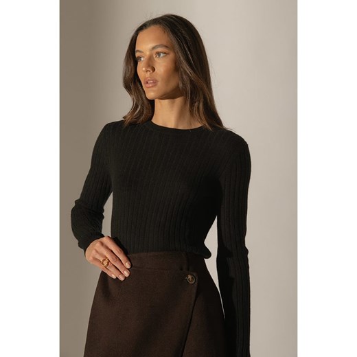 Perfect Cashmere Kaszmirowy sweter &quot;Kylie&quot; w kolorze czarnym ze sklepu Limango Polska w kategorii Swetry damskie - zdjęcie 187719167