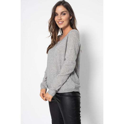 Perfect Cashmere Kaszmirowy sweter &quot;Lindsay&quot; w kolorze szarym ze sklepu Limango Polska w kategorii Swetry damskie - zdjęcie 187719205