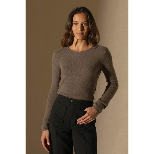Perfect Cashmere Kaszmirowy sweter &quot;Marya&quot; w kolorze szarobrązowym ze sklepu Limango Polska w kategorii Swetry damskie - zdjęcie 187719275