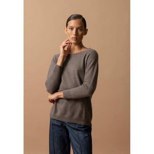 Perfect Cashmere Kaszmirowy sweter &quot;Molly&quot; w kolorze szarobrązowym ze sklepu Limango Polska w kategorii Swetry damskie - zdjęcie 187719358
