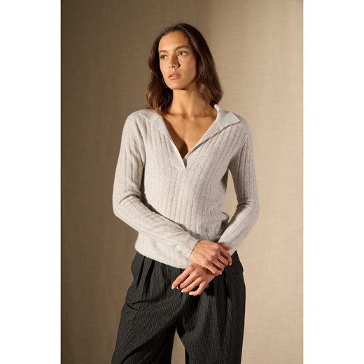 Perfect Cashmere Kaszmirowy sweter w kolorze kremowym Perfect Cashmere L okazja Limango Polska