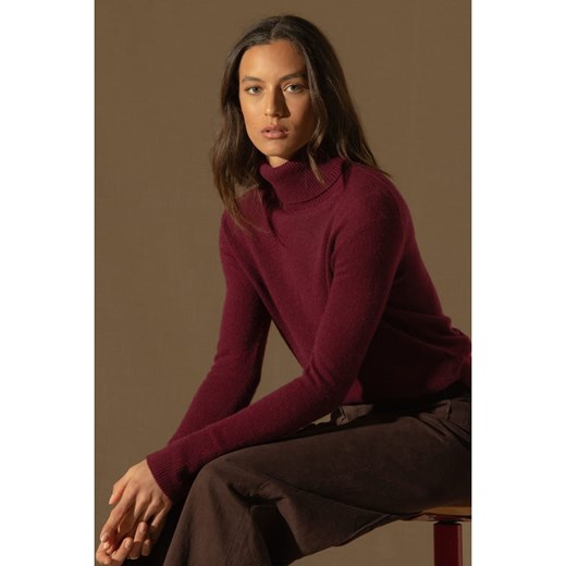 Perfect Cashmere Kaszmirowy golf w kolorze bordowym ze sklepu Limango Polska w kategorii Swetry damskie - zdjęcie 187719557