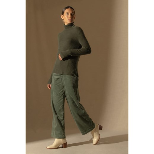 Perfect Cashmere Kaszmirowy golf w kolorze khaki ze sklepu Limango Polska w kategorii Swetry damskie - zdjęcie 187719566