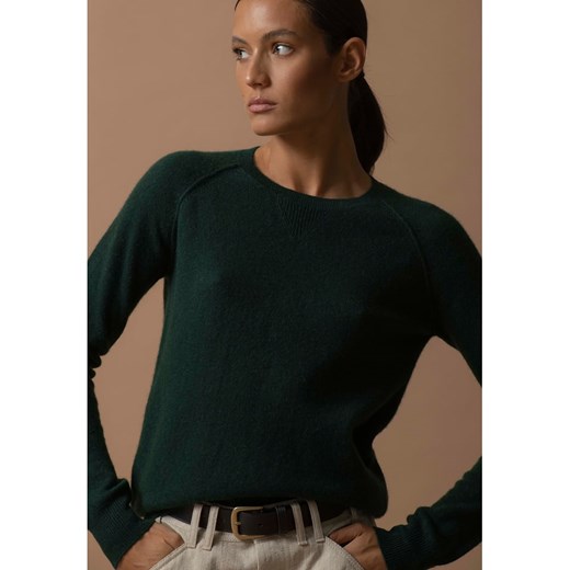 Perfect Cashmere Kaszmirowy sweter w kolorze ciemnozielonym ze sklepu Limango Polska w kategorii Swetry damskie - zdjęcie 187719687