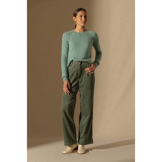 Perfect Cashmere Kaszmirowy sweter w kolorze zielonym ze sklepu Limango Polska w kategorii Swetry damskie - zdjęcie 187719707