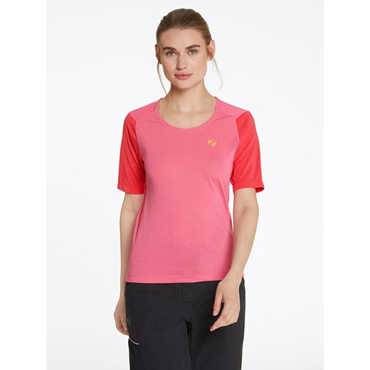 Ziener Koszulka kolarska &quot;Nestonia&quot; w kolorze różowo-czerwonym ze sklepu Limango Polska w kategorii Bluzki damskie - zdjęcie 187720015