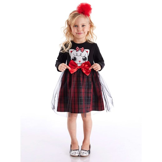 Denokids Sukienka &quot;Red Ribbon&quot; w kolorze czerwono-czarnym ze sklepu Limango Polska w kategorii Sukienki dziewczęce - zdjęcie 187720968