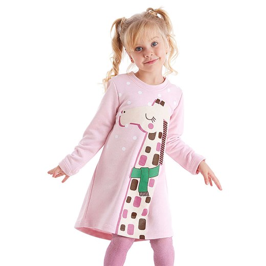 Denokids Sukienka &quot;Giraffe&quot; w kolorze jasnoróżowym ze sklepu Limango Polska w kategorii Sukienki dziewczęce - zdjęcie 187720975