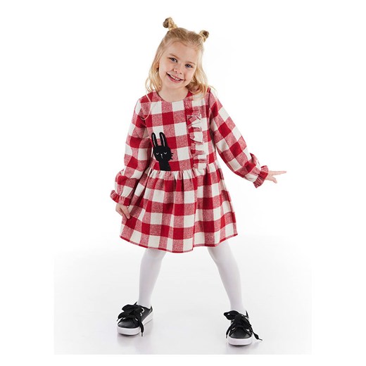 Denokids Sukienka &quot;Bunny&quot; w kolorze czerwono-białym ze sklepu Limango Polska w kategorii Sukienki dziewczęce - zdjęcie 187721067