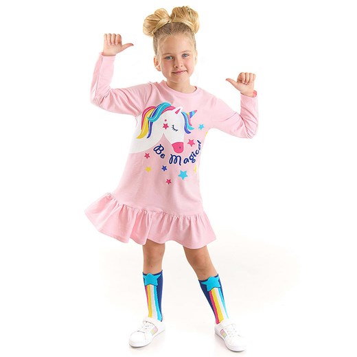 Denokids Sukienka w kolorze jasnoróżowym ze sklepu Limango Polska w kategorii Sukienki dziewczęce - zdjęcie 187721118