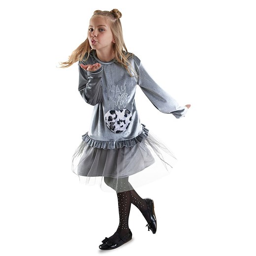 Denokids Sukienka w kolorze szarym ze sklepu Limango Polska w kategorii Sukienki dziewczęce - zdjęcie 187722048