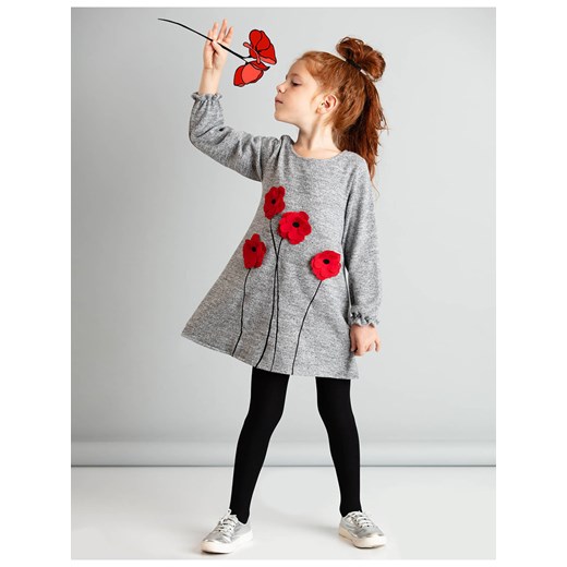 Denokids Sukienka &quot;Poppy&quot; w kolorze szarym ze sklepu Limango Polska w kategorii Sukienki dziewczęce - zdjęcie 187722328
