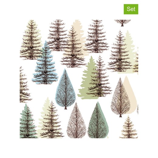 ppd Serwetki (40 szt.) &quot;Abeti&quot; w kolorze biało-zielonym ze sklepu Limango Polska w kategorii Akcesoria kuchenne - zdjęcie 187723865