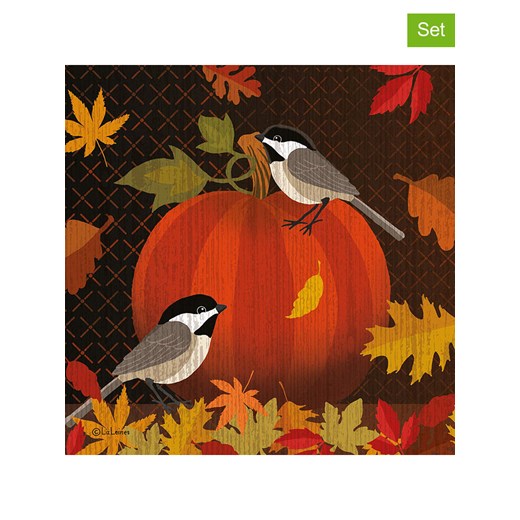 ppd Serwetki (40 szt.) &quot;October Pumpkin&quot; w kolorze pomarańczowo-żółtym ze sklepu Limango Polska w kategorii Akcesoria kuchenne - zdjęcie 187723918