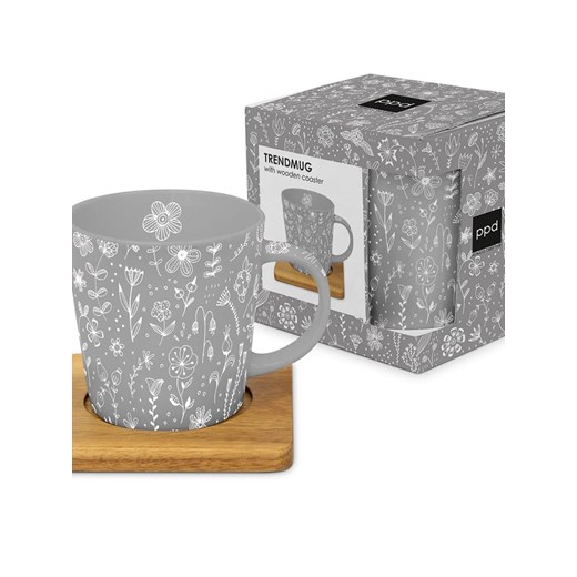 ppd Kubek jumbo &quot;Pure grey&quot; w kolorze szarym - 400 ml ze sklepu Limango Polska w kategorii Naczynia - zdjęcie 187723955