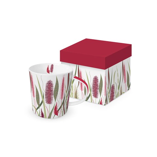 ppd Kubek jumbo &quot;Autumn Pampas&quot; w kolorze biało-czerwonym - 350 ml ze sklepu Limango Polska w kategorii Naczynia - zdjęcie 187723988