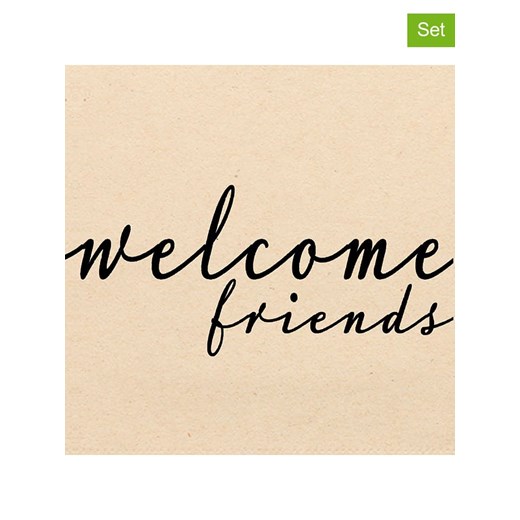 ppd Serwetki (40 szt.) &quot;Friends&quot; w kolorze beżowo-czarnym ze sklepu Limango Polska w kategorii Akcesoria kuchenne - zdjęcie 187724017