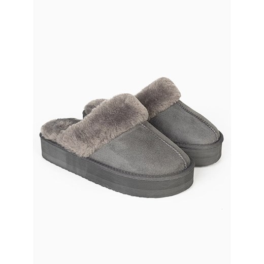 ISLAND BOOT Kapcie &quot;Emesta&quot; w kolorze szarym ze sklepu Limango Polska w kategorii Kapcie damskie - zdjęcie 187725665