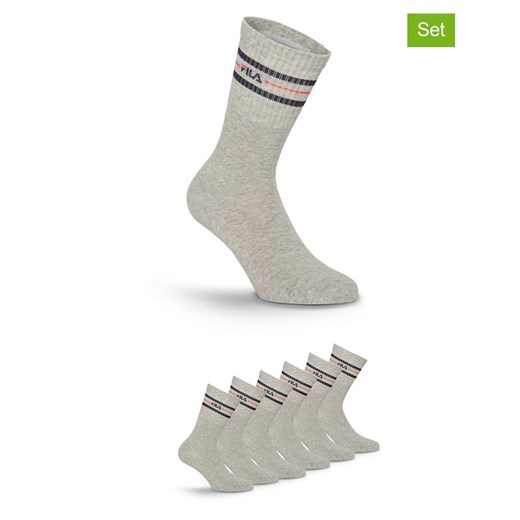 Fila Skarpety (6 par) w kolorze szarym ze sklepu Limango Polska w kategorii Skarpetki męskie - zdjęcie 187726008