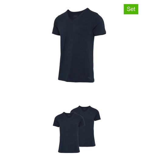 Fila Koszulki (2 szt.) w kolorze granatowym ze sklepu Limango Polska w kategorii T-shirty męskie - zdjęcie 187726317