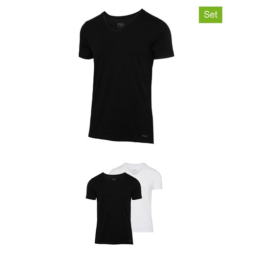 Fila Koszulki (2 szt.) w kolorze czarnym i białym ze sklepu Limango Polska w kategorii T-shirty męskie - zdjęcie 187726325