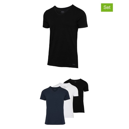 Fila Koszulki (3 szt.) w kolorze czarnym, granatowym i białym ze sklepu Limango Polska w kategorii T-shirty męskie - zdjęcie 187726336