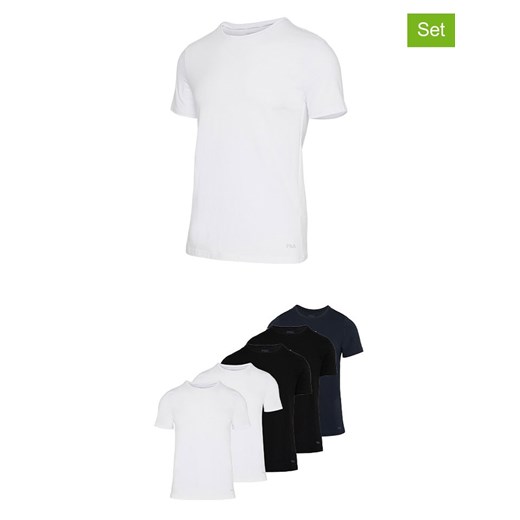 Fila Koszulki (5 szt.) w kolorze czarnym, białym i granatowym ze sklepu Limango Polska w kategorii T-shirty męskie - zdjęcie 187726467