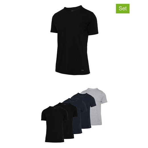 Fila Koszulki (5 szt.) w kolorze granatowym, czarnym i szarym ze sklepu Limango Polska w kategorii T-shirty męskie - zdjęcie 187726477