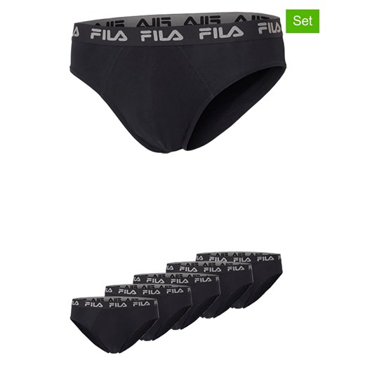 Fila Slipy (5 par) w kolorze czarnym ze sklepu Limango Polska w kategorii Majtki męskie - zdjęcie 187726515