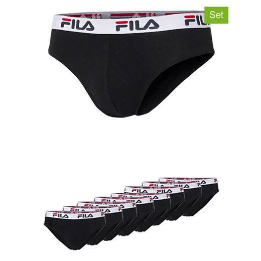Fila Slipy (8 par) w kolorze czarnym ze sklepu Limango Polska w kategorii Majtki męskie - zdjęcie 187726618