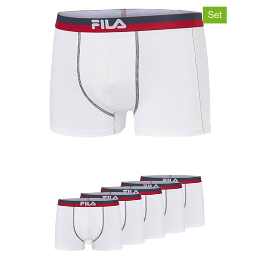 Fila Bokserki (5 par) w kolorze białym ze sklepu Limango Polska w kategorii Majtki męskie - zdjęcie 187726717