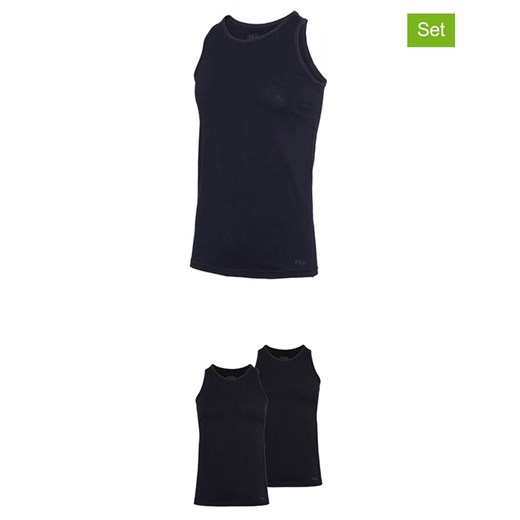 Fila Podkoszulki (2 szt.) w kolorze czarnym ze sklepu Limango Polska w kategorii Podkoszulki męskie - zdjęcie 187726727