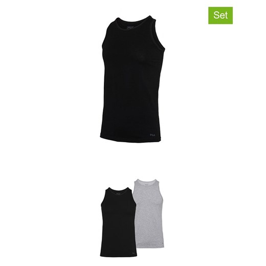 Fila Podkoszulki (2 szt.) w kolorze czarno-szarym ze sklepu Limango Polska w kategorii Podkoszulki męskie - zdjęcie 187726739