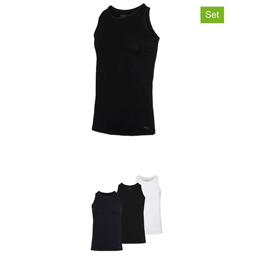 Fila Podkoszulki (3 szt.) w kolorze czarnym, białym i granatowym ze sklepu Limango Polska w kategorii Podkoszulki męskie - zdjęcie 187726746