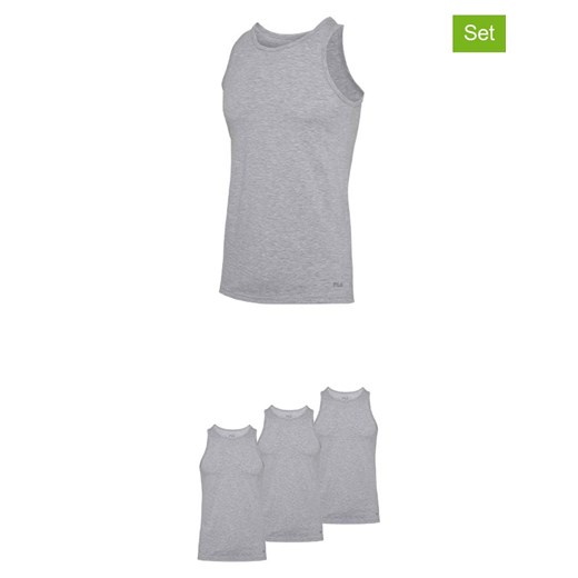 Fila Podkoszulki (3 szt.) w kolorze szarym ze sklepu Limango Polska w kategorii Podkoszulki męskie - zdjęcie 187726769