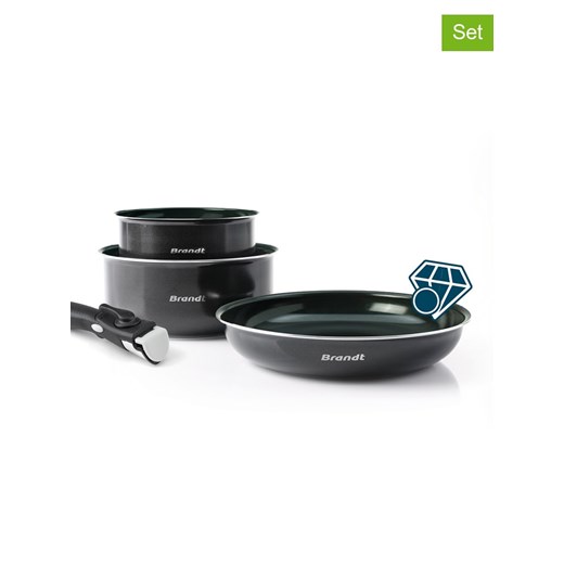 Brandt 4-częściowy zestaw w kolorze czarnym ze sklepu Limango Polska w kategorii Garnki - zdjęcie 187726928