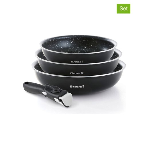 Brandt 4-częściowy zestaw w kolorze czarnym ze sklepu Limango Polska w kategorii Garnki - zdjęcie 187726968