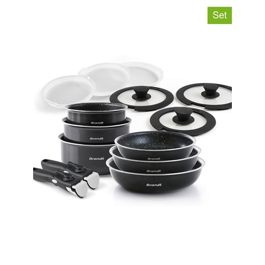 Brandt 14-częściowy zestaw w kolorze czarnym ze sklepu Limango Polska w kategorii Garnki - zdjęcie 187727028