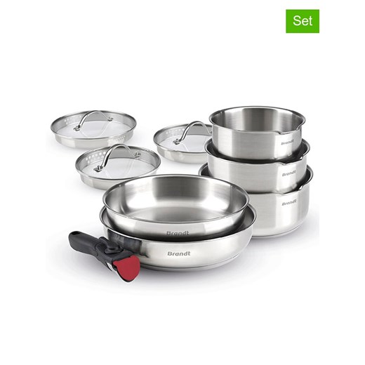 Brandt 9-częściowy zestaw w kolorze srebrnym ze sklepu Limango Polska w kategorii Garnki - zdjęcie 187727219